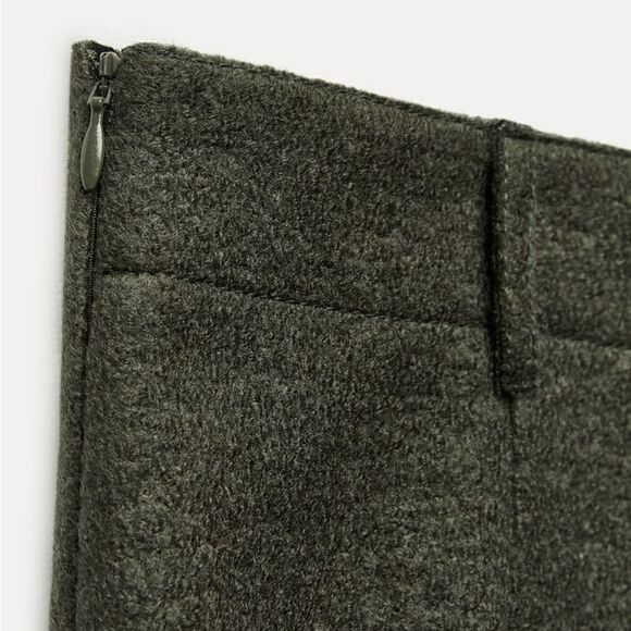 ZARA SLIT 100% WOOL SKIRT ZW COLLECTION - Picture 9 of 13